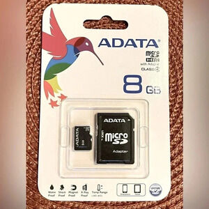 ADATA 8 GB MicroHDHC Class 4 Memory Card With Adapter